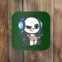 Cute Gaming Panda Video Game Computer Player Videogame PC Coaster thumb 0