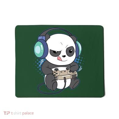 Cute Gaming Panda Video Game Computer Player Videogame PC Mousepad