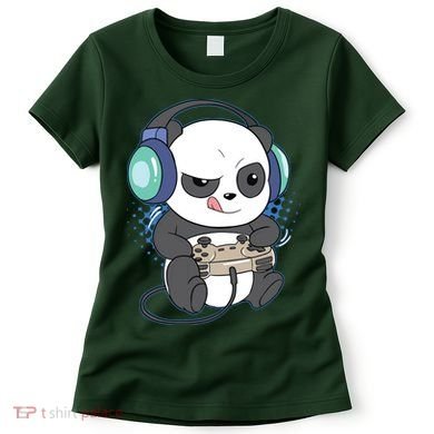 Cute Gaming Panda Video Game Computer Player Videogame PC Women's T-Shirt