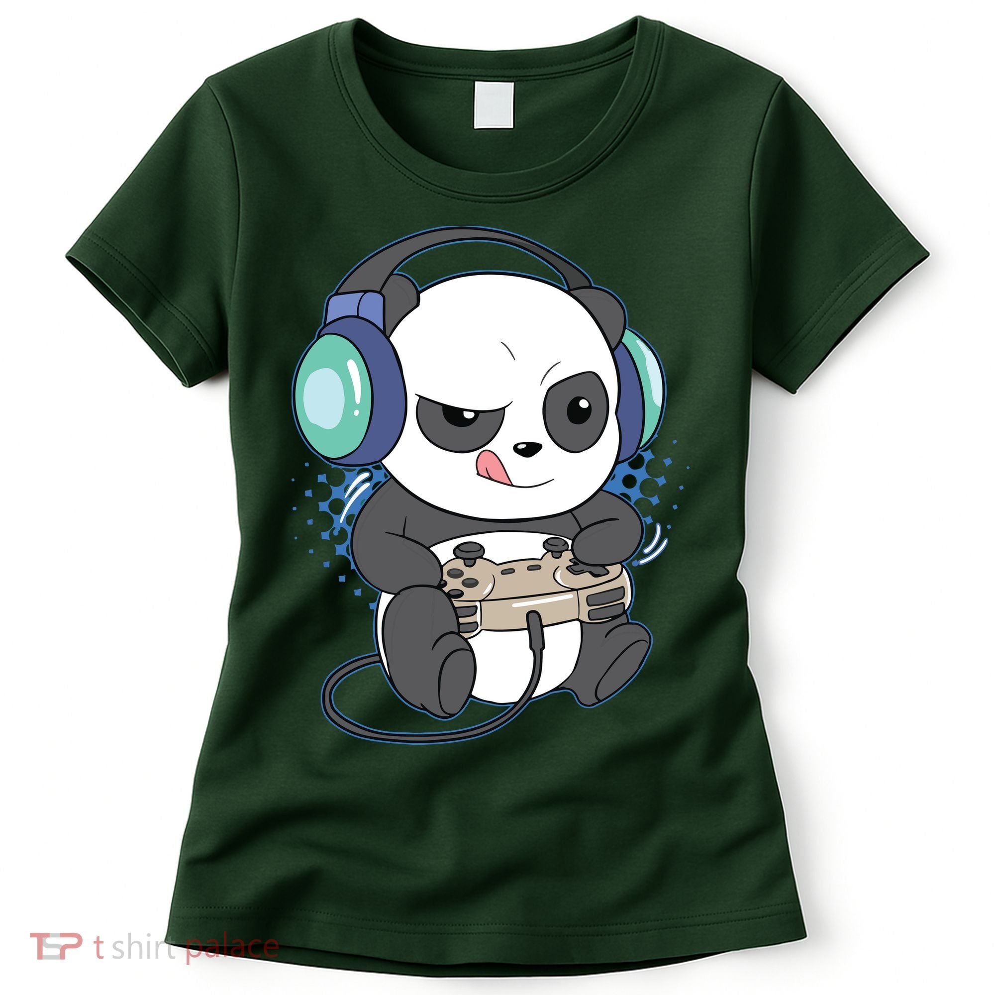Cute Gaming Panda Video Game Computer Player Videogame PC Women's T-Shirt