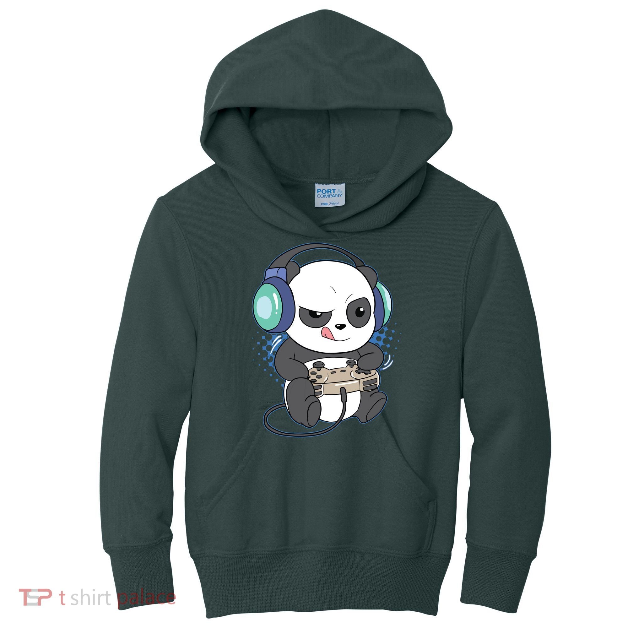 Cute Gaming Panda Video Game Computer Player Videogame PC Kids Hoodie