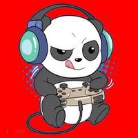Cute Gaming Panda Video Game Computer Player Videogame PC Santa Hat thumb 1