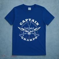 Captain Gramps Pirate Skull Funny Grandpa Grandparents Day Gift T-Shirt thumb 5