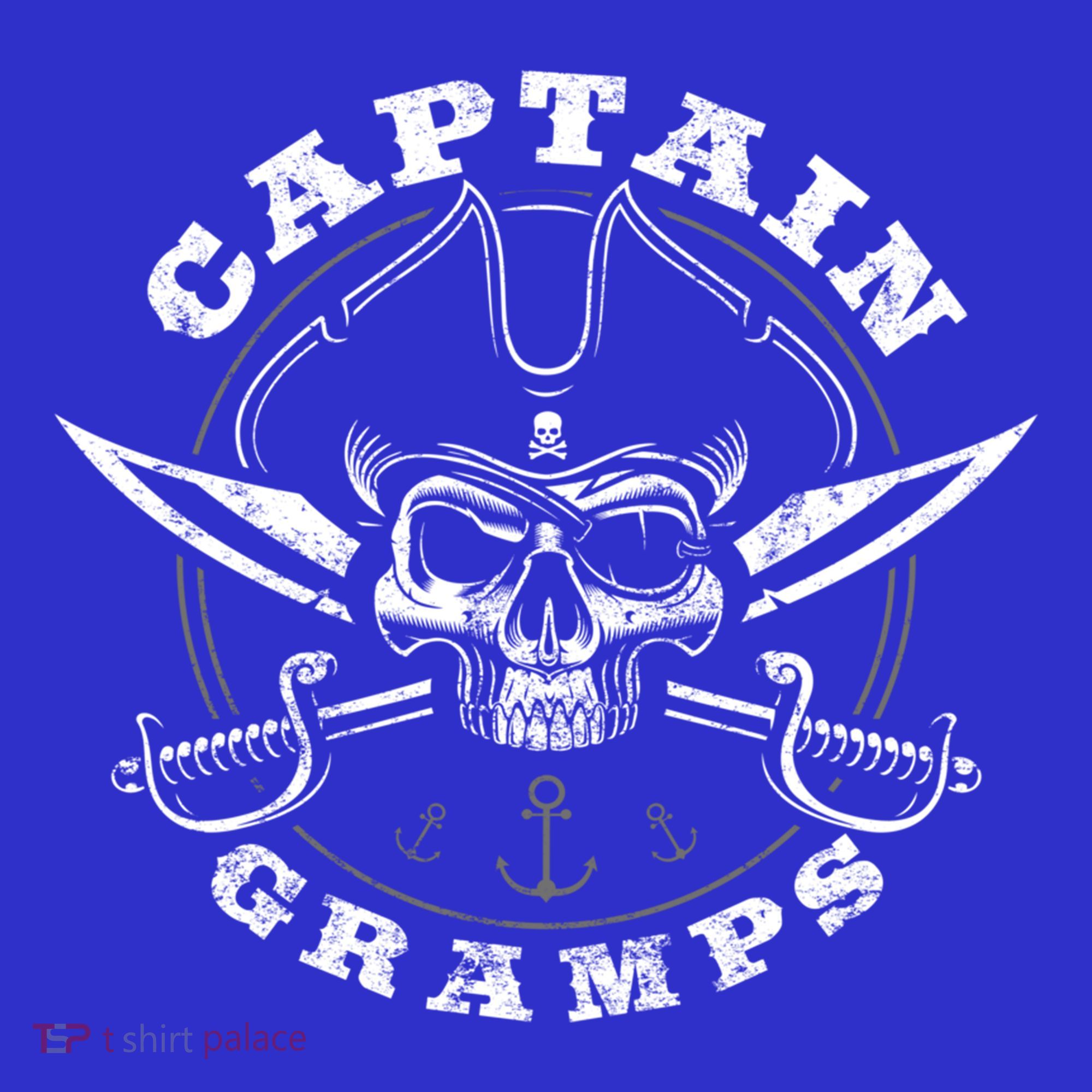 Captain Gramps Pirate Skull Funny Grandpa Grandparents Day Gift Mousepad