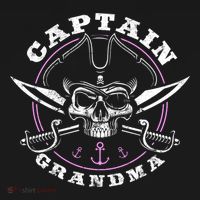 Captain Grandma Pirate Skull Funny Grandma Grandparents Day Gift Women's Hoodie thumb 2