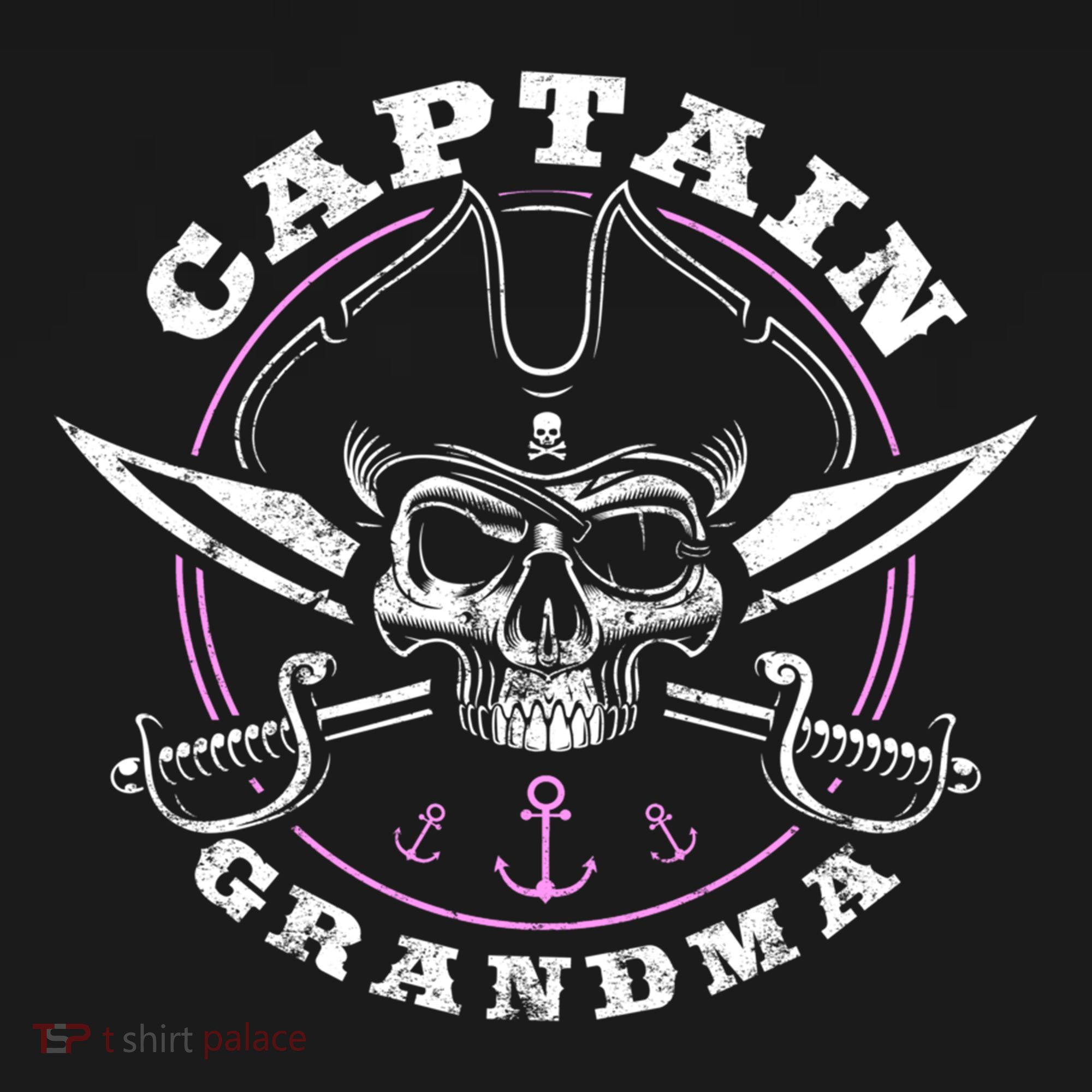Captain Grandma Pirate Skull Funny Grandma Grandparents Day Gift Women's Hoodie