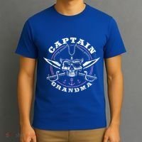 Captain Grandma Pirate Skull Funny Grandma Grandparents Day Gift T-Shirt thumb 3