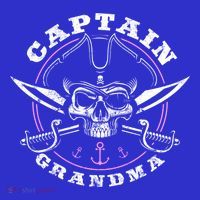 Captain Grandma Pirate Skull Funny Grandma Grandparents Day Gift Polo thumb 2