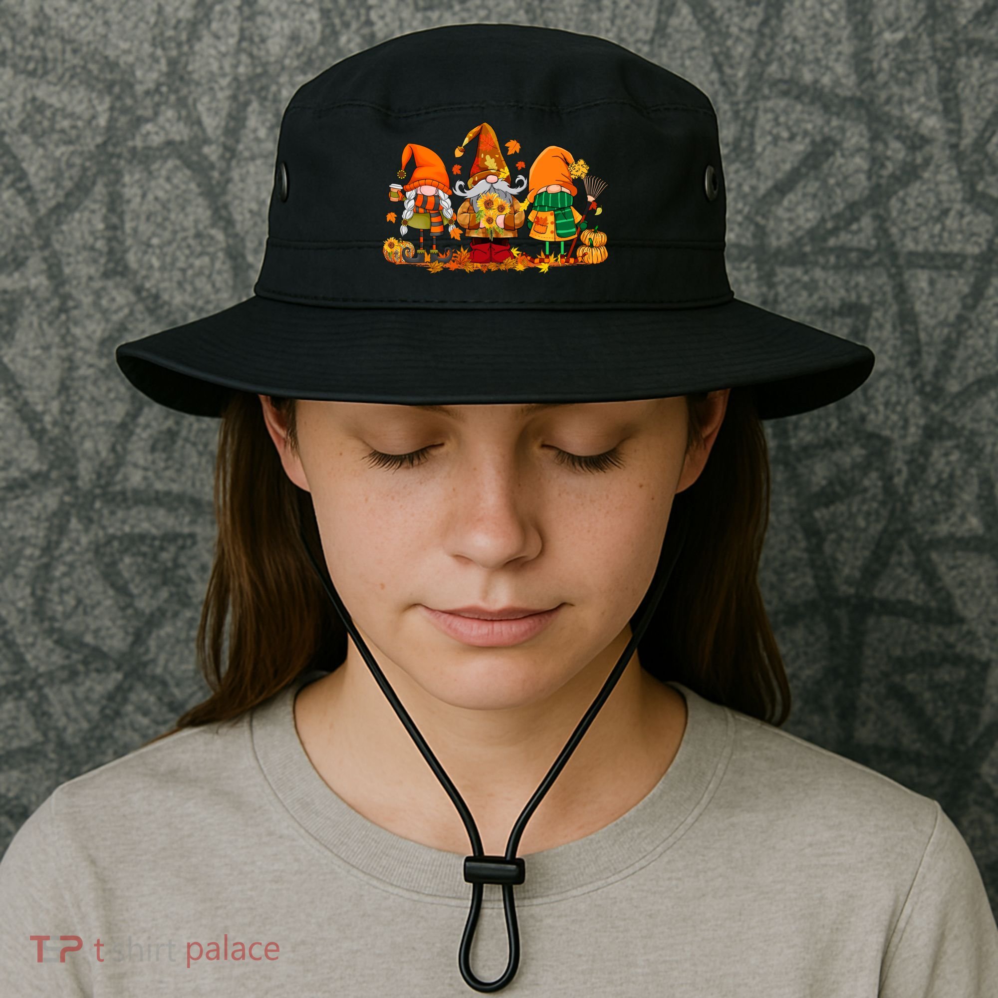 Cute Gnomes Pumpkin Fall Season Autumn Happy Thanksgiving Cute Gift Bucket Hat