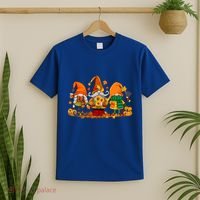 Cute Gnomes Pumpkin Fall Season Autumn Happy Thanksgiving Cute Gift T-Shirt thumb 2
