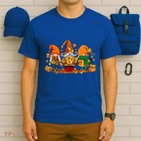 Cute Gnomes Pumpkin Fall Season Autumn Happy Thanksgiving Cute Gift T-Shirt thumb 6