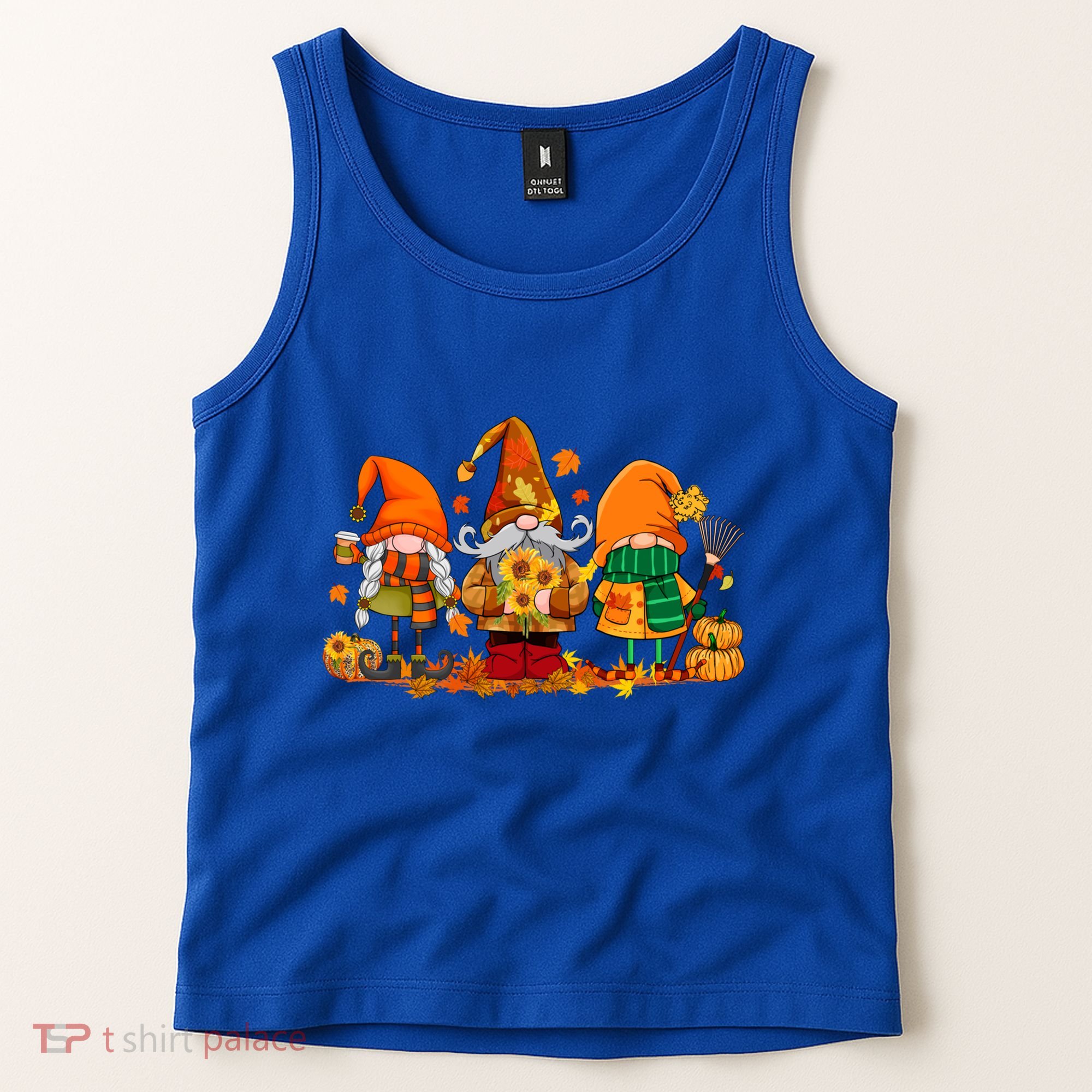 Cute Gnomes Pumpkin Fall Season Autumn Happy Thanksgiving Cute Gift Tank Top