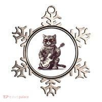 Cool Guitar Playing Cat with Glasses Band Rock Guitar Ornament thumb 0