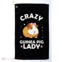 Crazy Guinea Pig Lady Golf Towel thumb 0