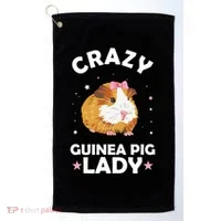Crazy Guinea Pig Lady Golf Towel thumb 0