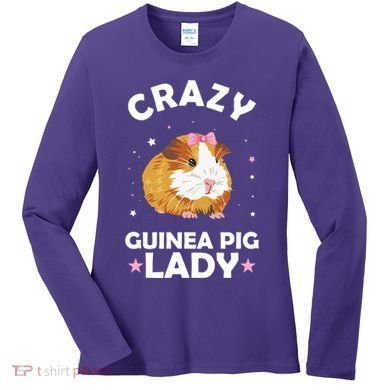 Crazy Guinea Pig Lady Women's Long Sleeve Shirt