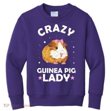 Crazy Guinea Pig Lady Kids Sweatshirt