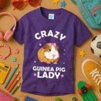 Crazy Guinea Pig Lady Kids T-Shirt thumb 3