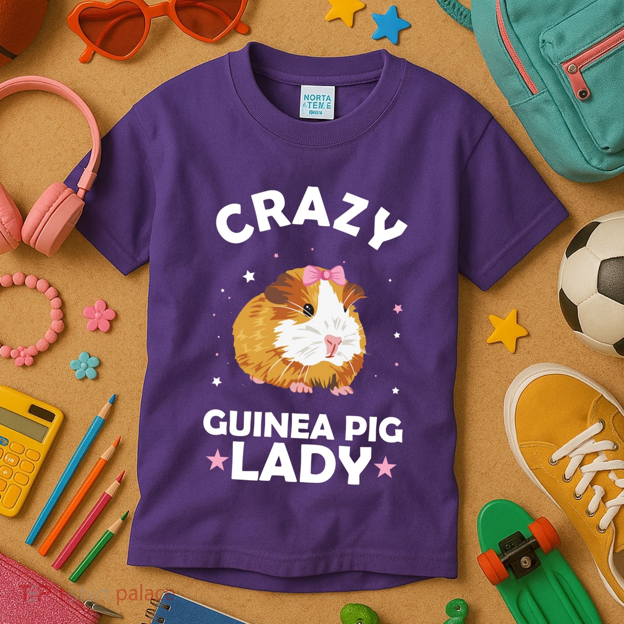 Crazy Guinea Pig Lady Kids T-Shirt