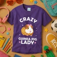 Crazy Guinea Pig Lady Kids T-Shirt thumb 3