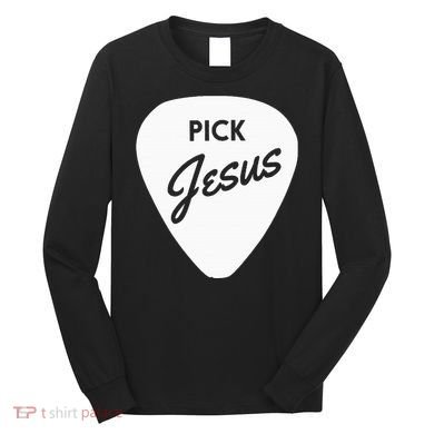 Christianis Guitar Pick Jesus Long Sleeve Shirt