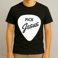 Christianis Guitar Pick Jesus T-Shirt thumb 3