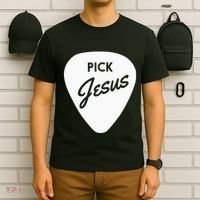 Christianis Guitar Pick Jesus T-Shirt thumb 6