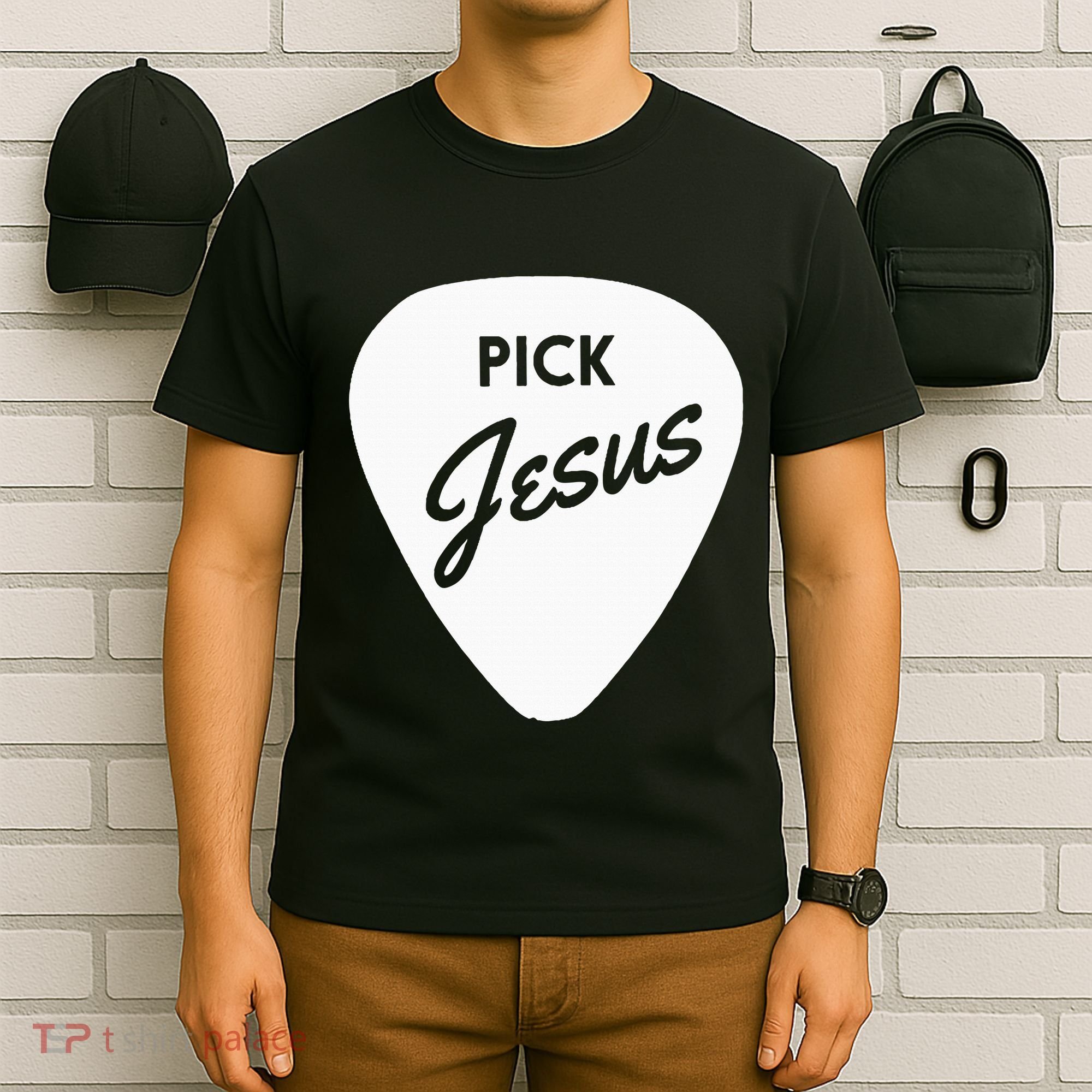 Christianis Guitar Pick Jesus T-Shirt