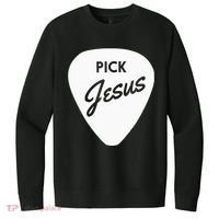 Christianis Guitar Pick Jesus V.I.T. Fleece Crew Sweatshirt thumb 0