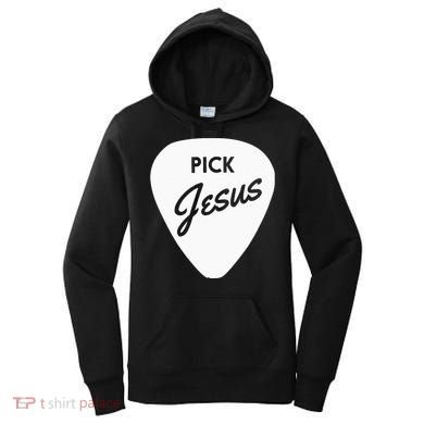 Christianis Guitar Pick Jesus Women's Hoodie