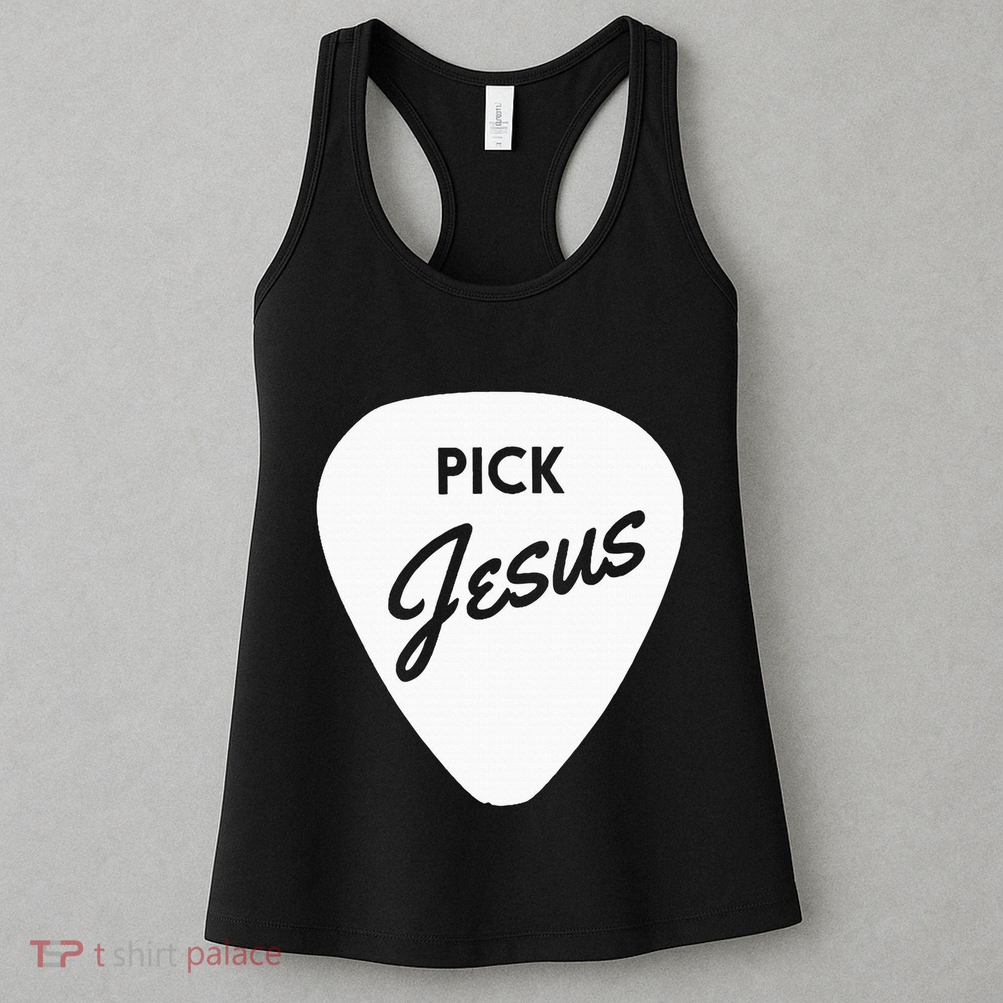Christianis Guitar Pick Jesus Women's Tank Top