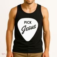 Christianis Guitar Pick Jesus Tank Top thumb 3