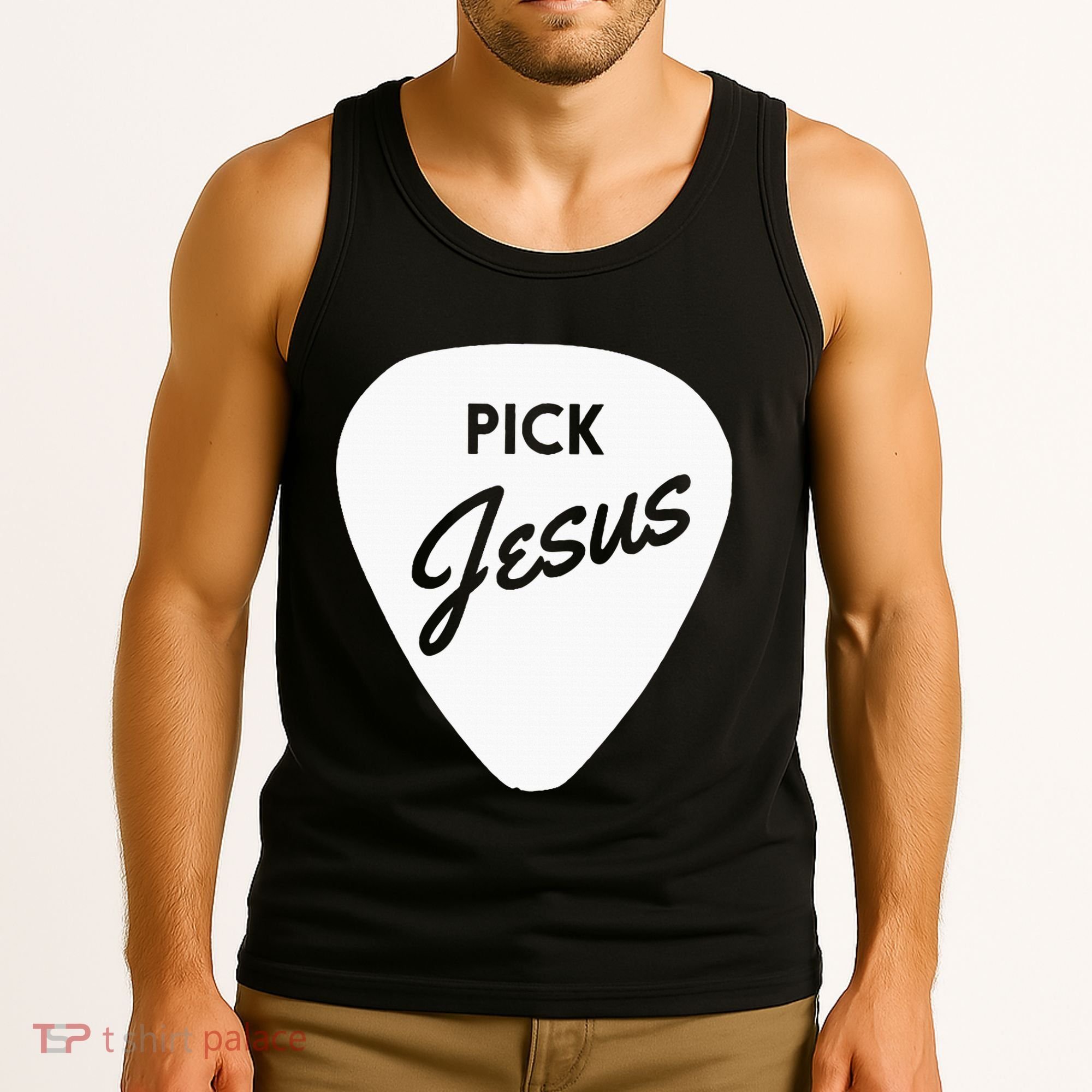 Christianis Guitar Pick Jesus Tank Top