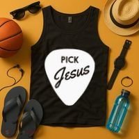 Christianis Guitar Pick Jesus Tank Top thumb 4