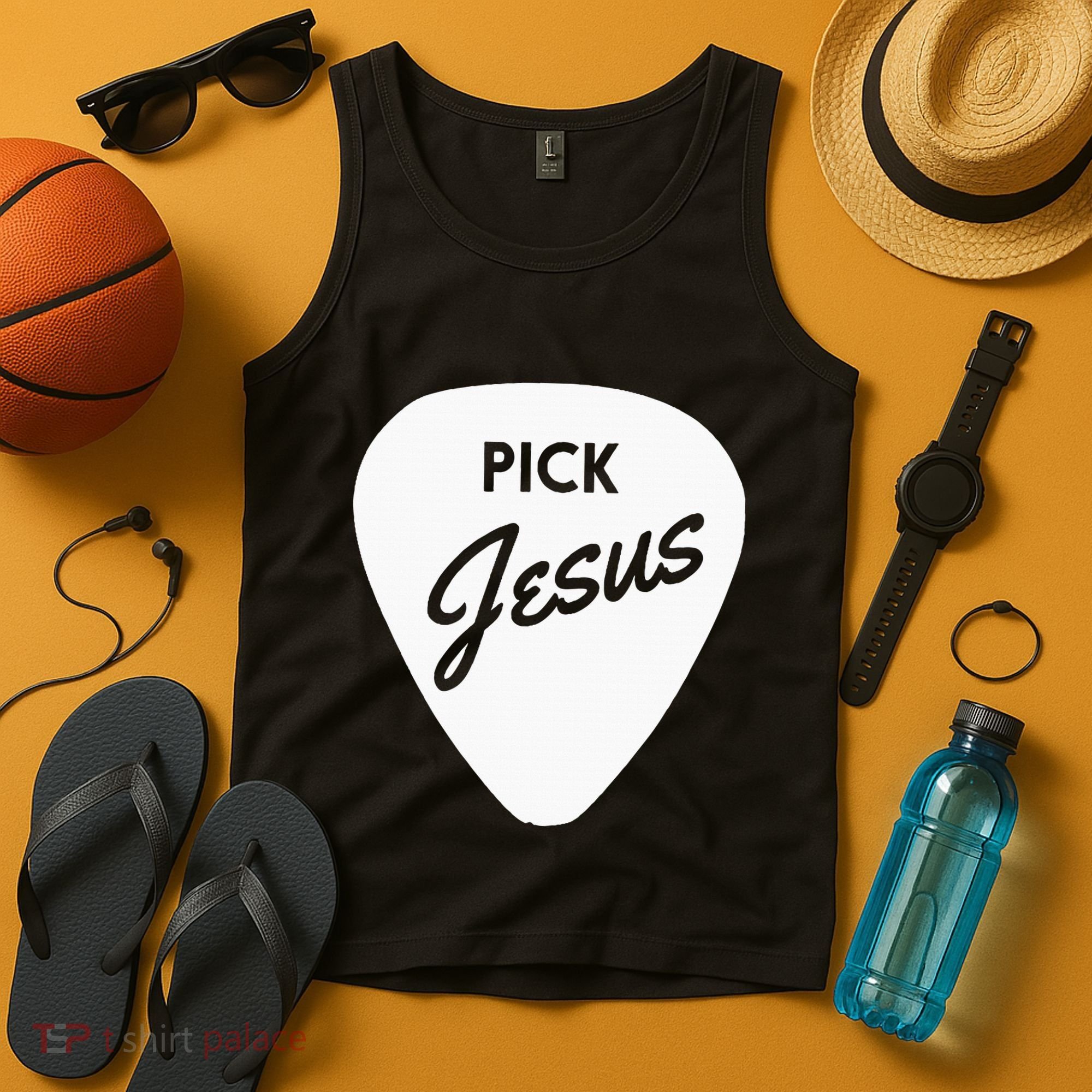 Christianis Guitar Pick Jesus Tank Top