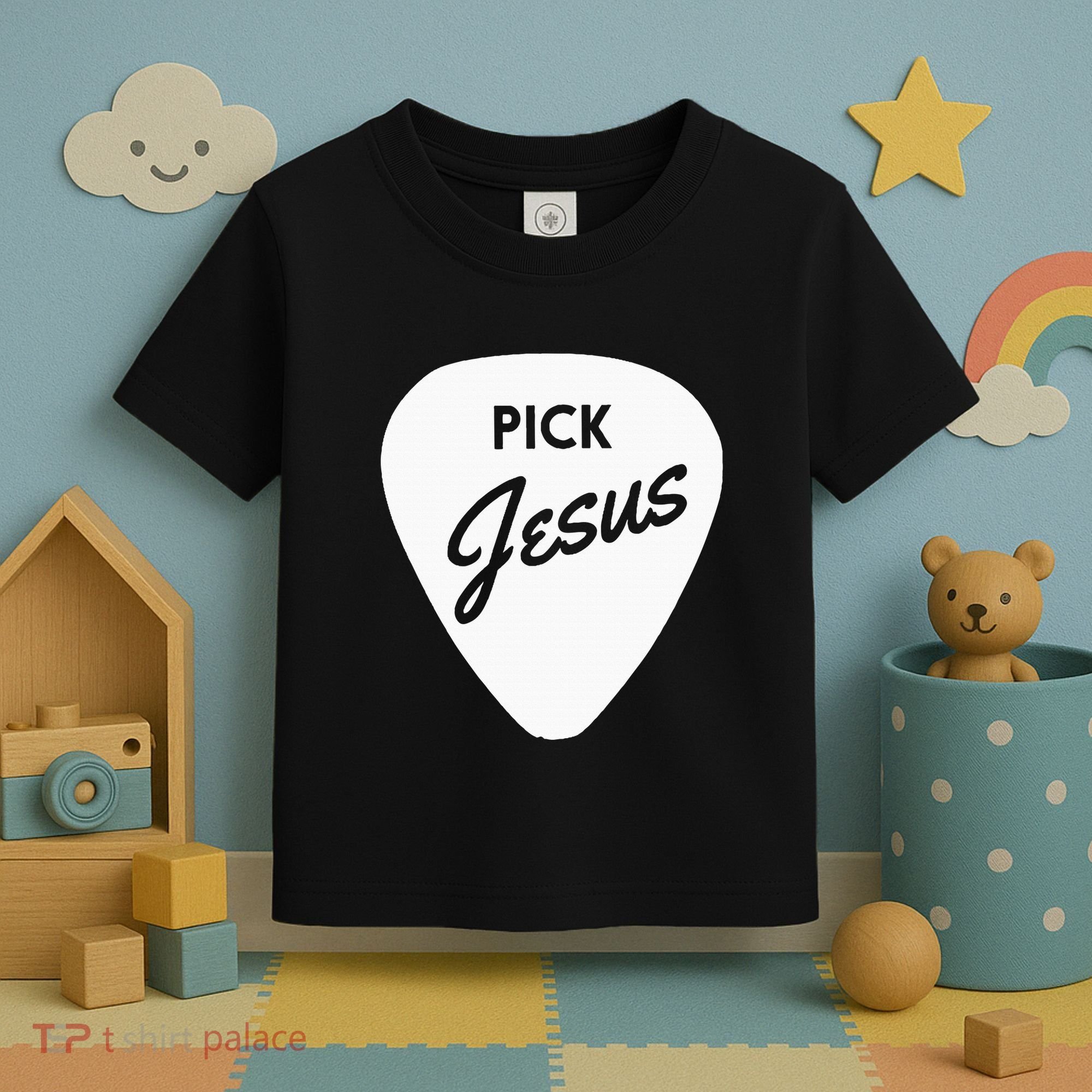 Christianis Guitar Pick Jesus Toddler T-Shirt