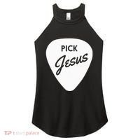 Christianis Guitar Pick Jesus Women's Perfect Tri Rocker Tank thumb 0