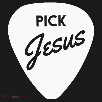 Christianis Guitar Pick Jesus Women's Perfect Tri Rocker Tank
