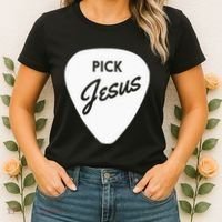 Christianis Guitar Pick Jesus Women's T-Shirt thumb 2