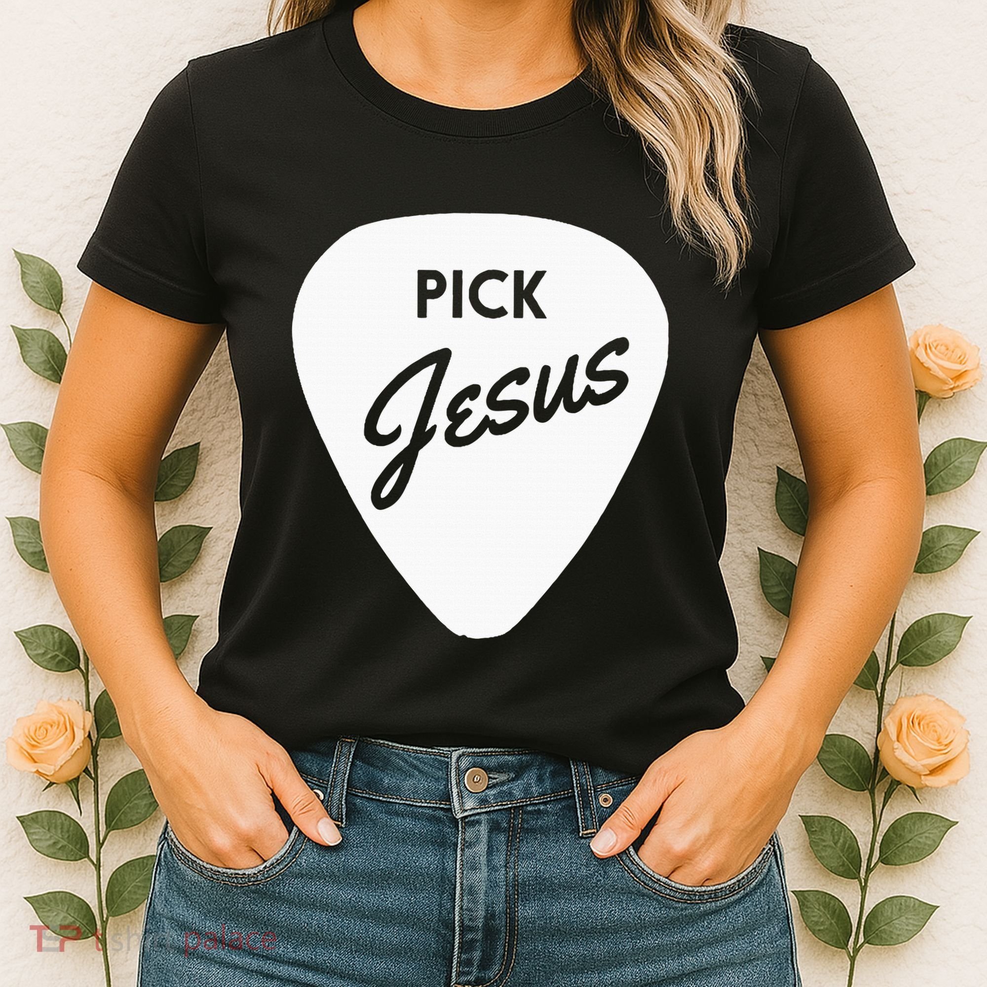 Christianis Guitar Pick Jesus Women's T-Shirt