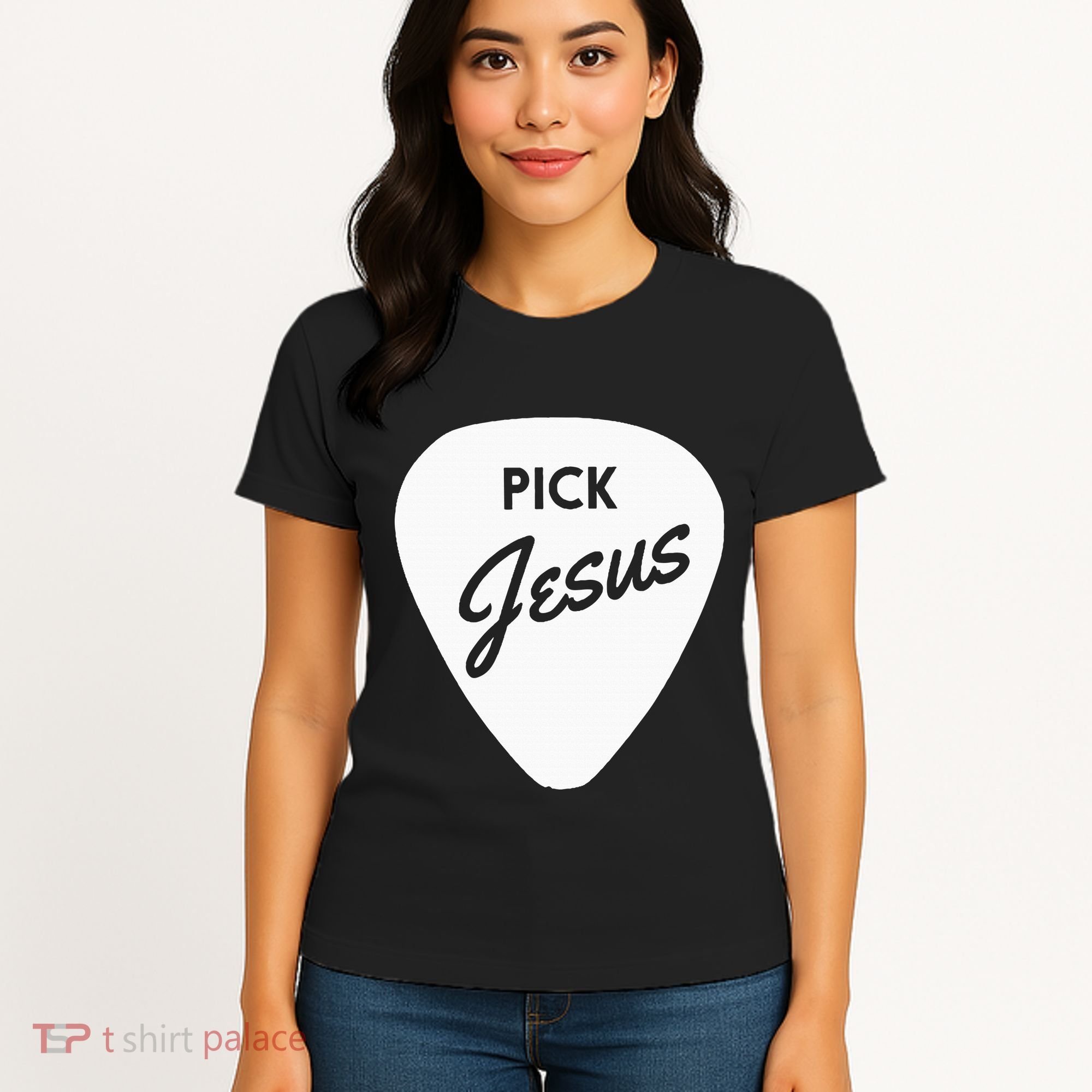 Christianis Guitar Pick Jesus Women's T-Shirt