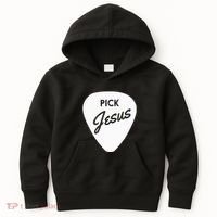 Christianis Guitar Pick Jesus Kids Hoodie thumb 0