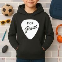 Christianis Guitar Pick Jesus Kids Hoodie thumb 2