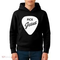 Christianis Guitar Pick Jesus Kids Hoodie thumb 4