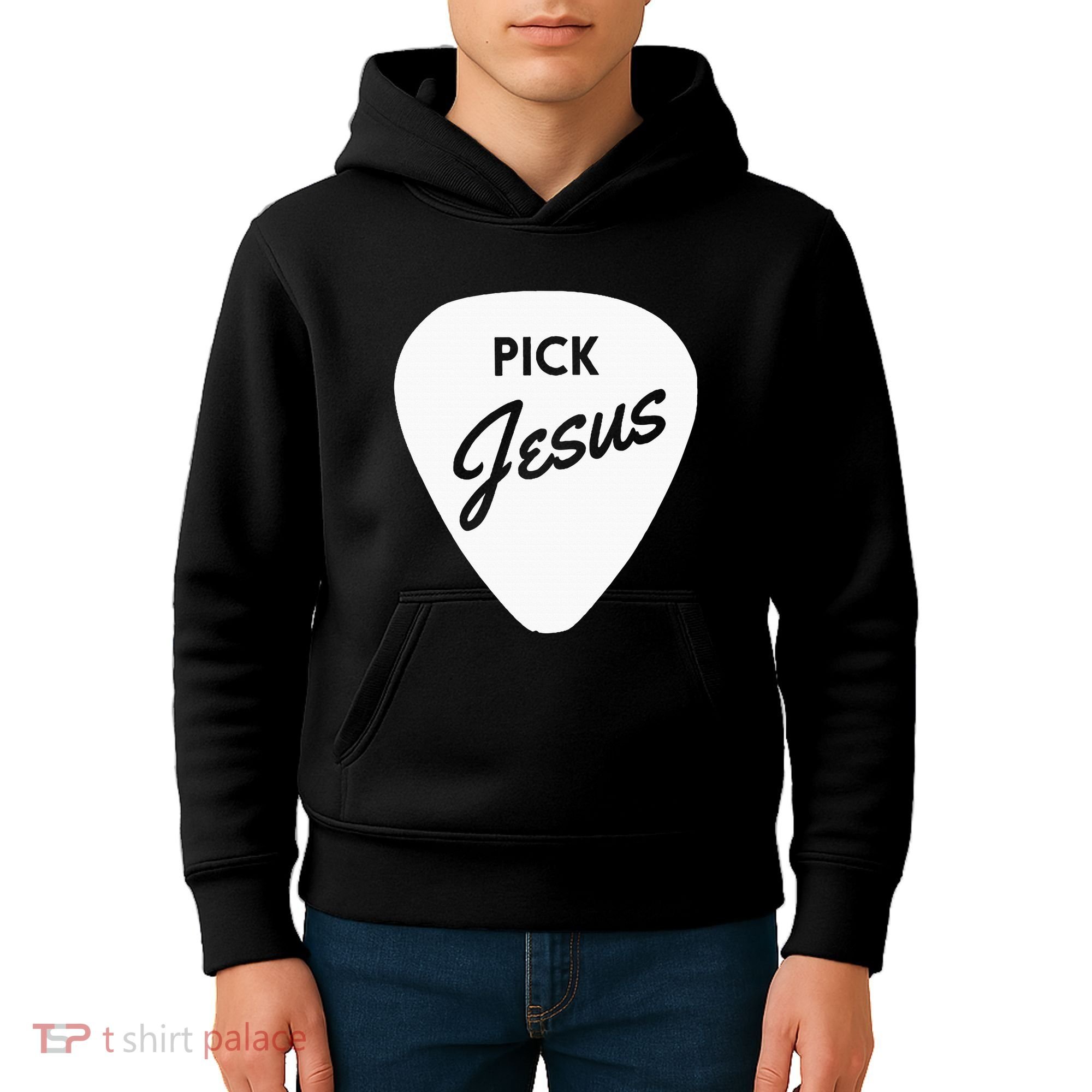Christianis Guitar Pick Jesus Kids Hoodie