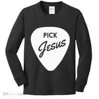 Christianis Guitar Pick Jesus Kids Long Sleeve Shirt thumb 0