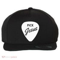 Christianis Guitar Pick Jesus Wool Snapback Cap thumb 0