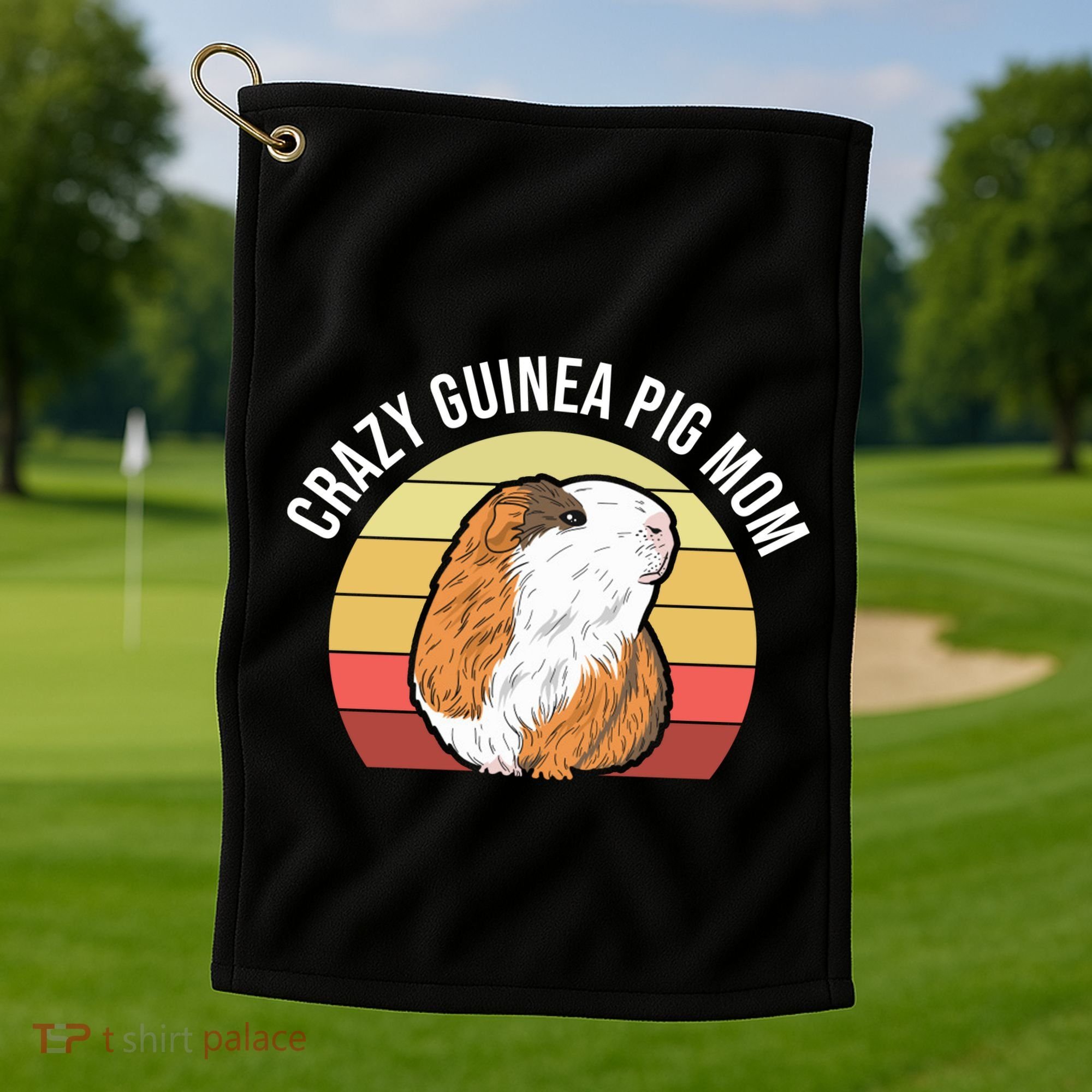 Crazy Guinea Pig Mom Golf Towel