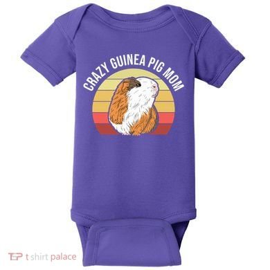 Crazy Guinea Pig Mom Baby Bodysuit