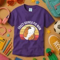 Crazy Guinea Pig Mom Kids T-Shirt thumb 3
